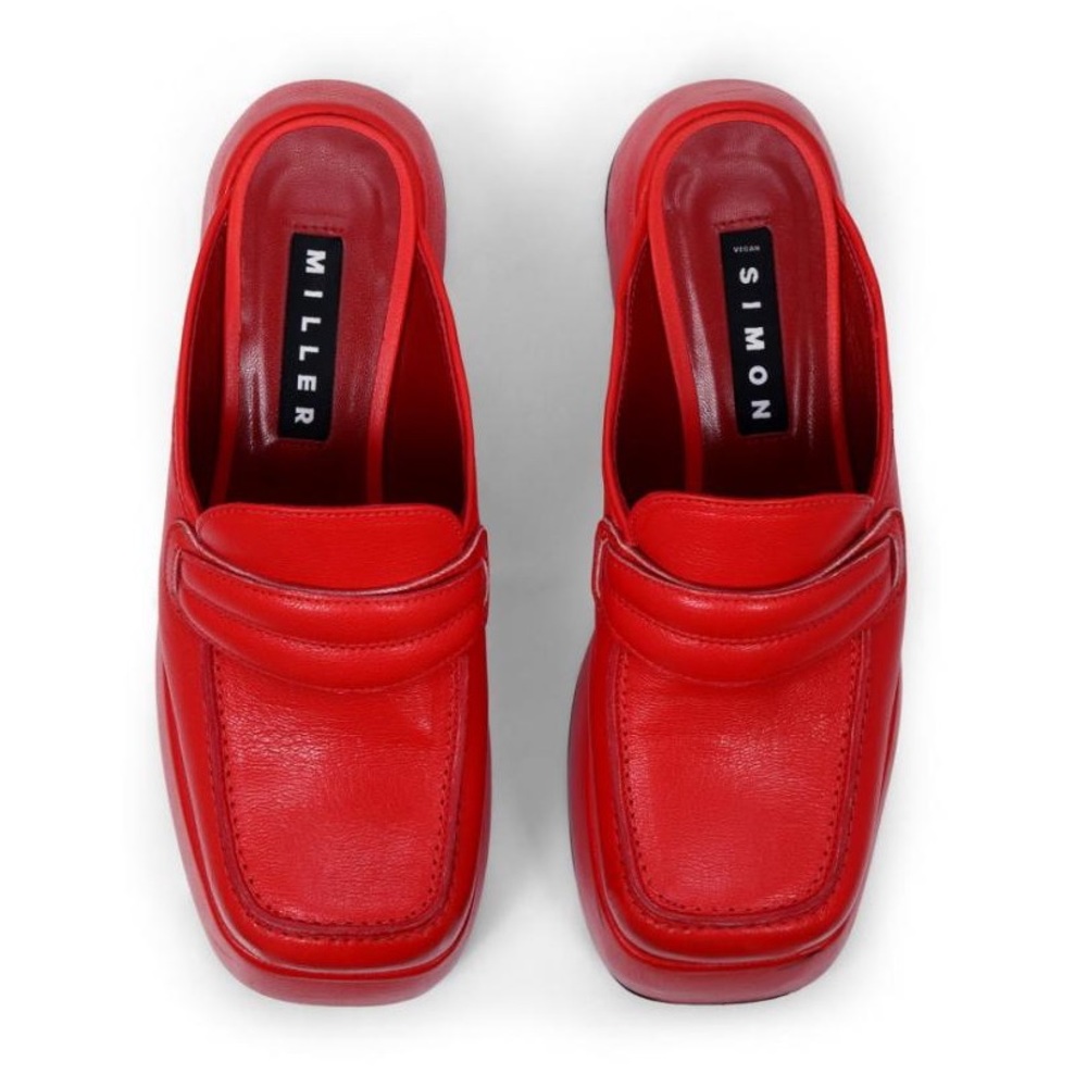 Simon Miller Platform Mule Clogs (Red)